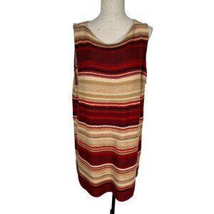 New Lauren Ralph Lauren 2X Womens Tunic Sweater Southwestern Sleeveless Striped
